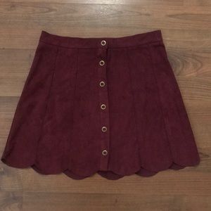 Maroon Kendall and Kylie skirt
